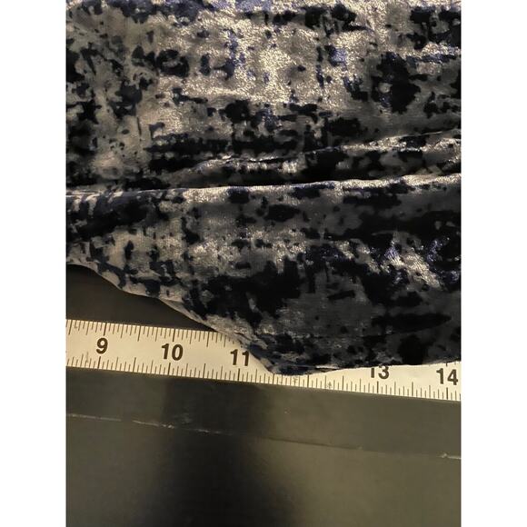 Eileen Fisher Womens Pants Small Blue Velvet Silk Blend Pull On Wide Leg Ankle - Picture 6 of 8